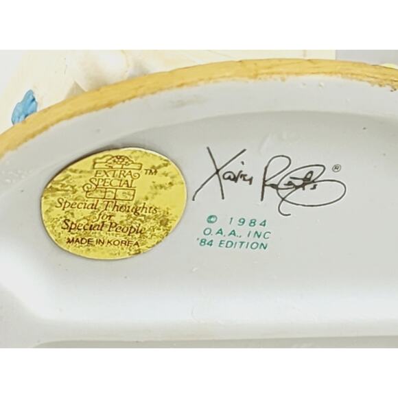 Cabbage Patch Kids Girl w/ Baby in Crib Figurine 1984 Porcelain 4 1/4" Korea - Picture 12 of 14